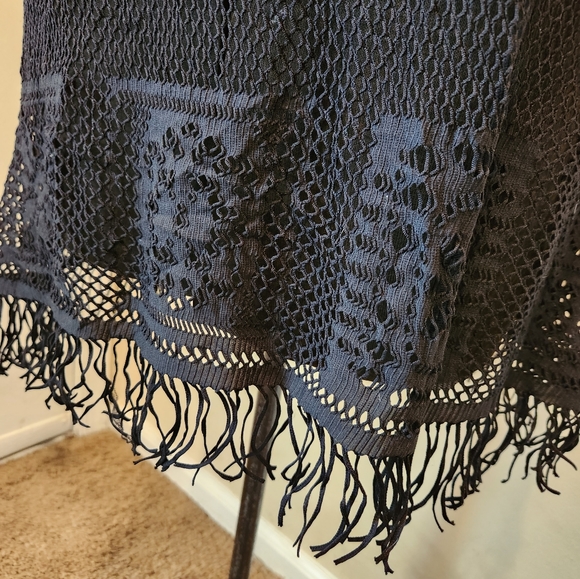 J. Valdi Black Mesh Cover Up Dress Size Large With Tags - Picture 5 of 14